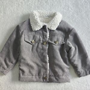Corduroy Kids Jacket with White Sherpa Lining